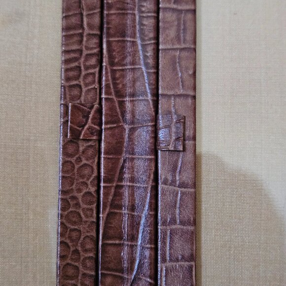 RARE MONICA RICH KOSANN DOUBLE BROWN ITALIAN LEATHER FOLDING FRAME IMAGE CASE - Picture 13 of 15